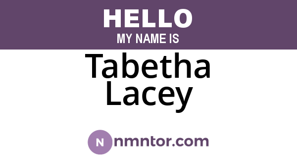 Tabetha Lacey