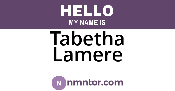 Tabetha Lamere