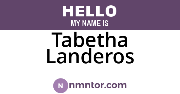 Tabetha Landeros
