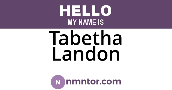 Tabetha Landon