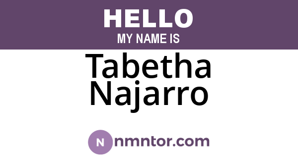 Tabetha Najarro