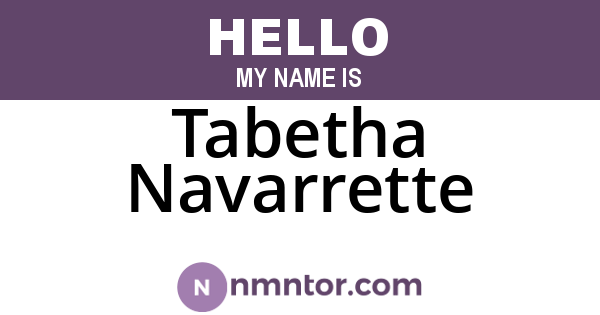 Tabetha Navarrette