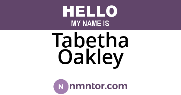 Tabetha Oakley