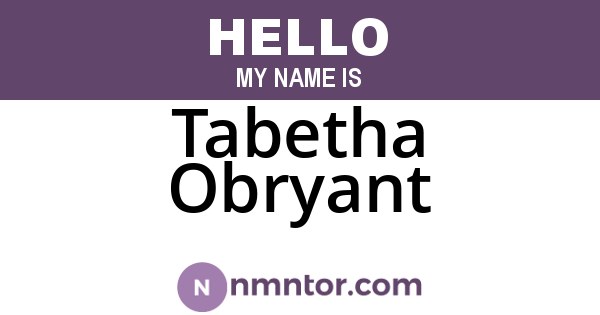 Tabetha Obryant