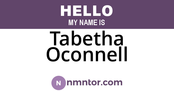 Tabetha Oconnell