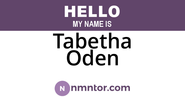 Tabetha Oden