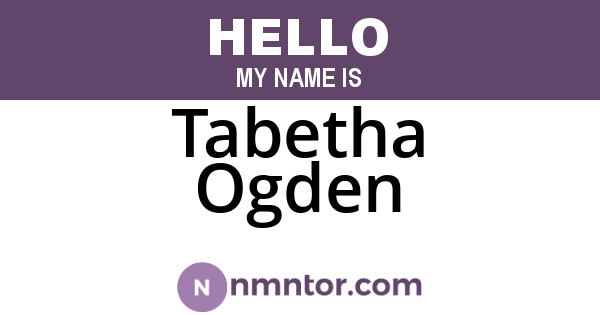 Tabetha Ogden