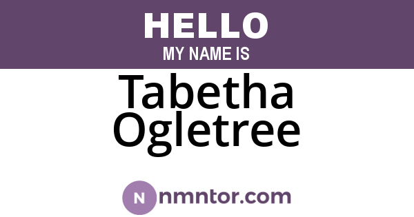 Tabetha Ogletree