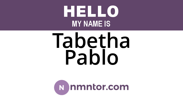Tabetha Pablo