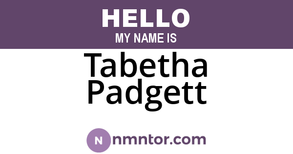 Tabetha Padgett