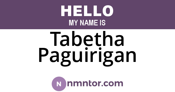 Tabetha Paguirigan
