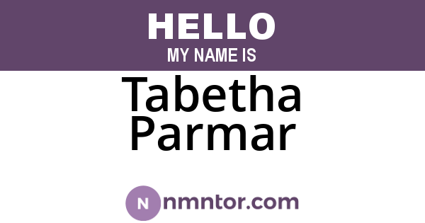 Tabetha Parmar
