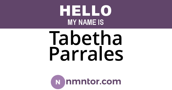 Tabetha Parrales
