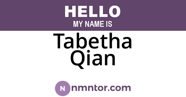 Tabetha Qian