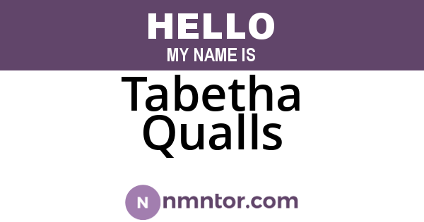 Tabetha Qualls