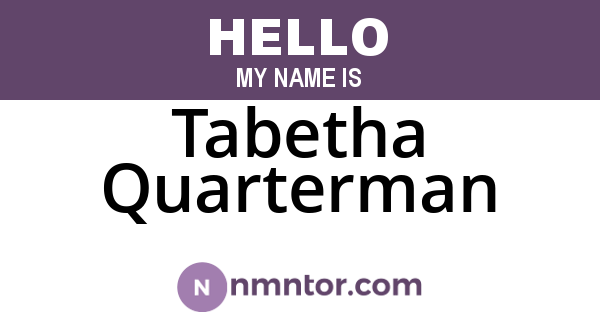 Tabetha Quarterman