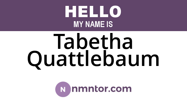 Tabetha Quattlebaum