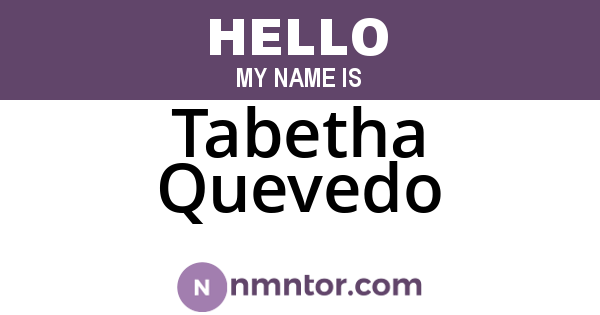 Tabetha Quevedo