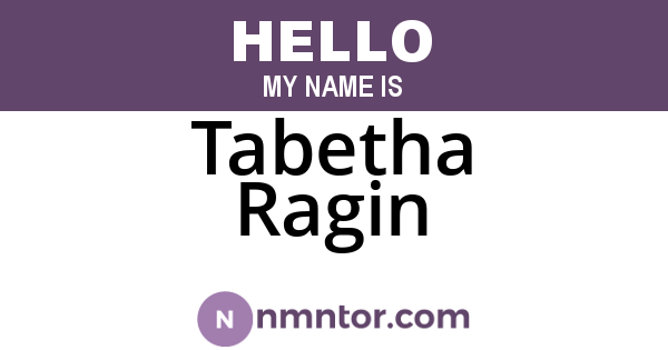Tabetha Ragin