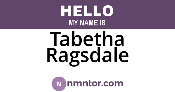 Tabetha Ragsdale