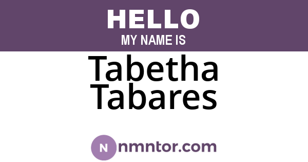 Tabetha Tabares
