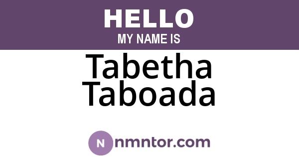 Tabetha Taboada