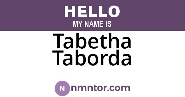 Tabetha Taborda