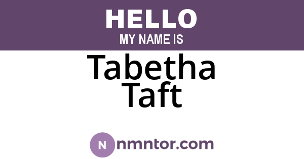 Tabetha Taft