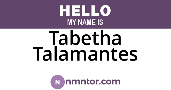 Tabetha Talamantes