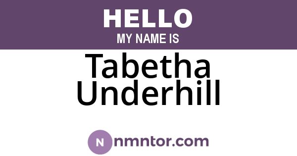 Tabetha Underhill