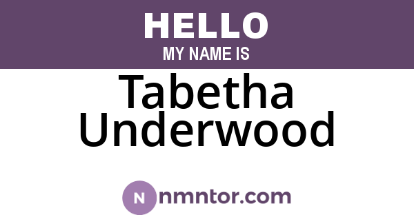 Tabetha Underwood