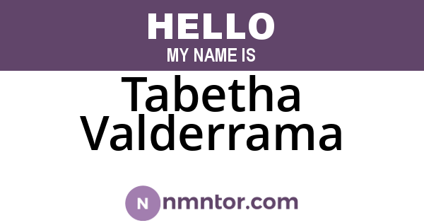 Tabetha Valderrama