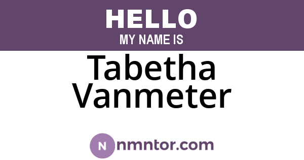 Tabetha Vanmeter