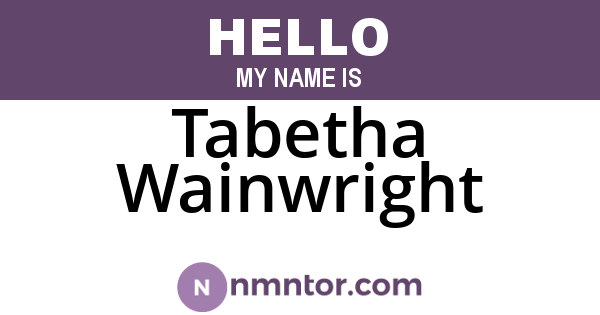 Tabetha Wainwright
