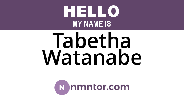 Tabetha Watanabe