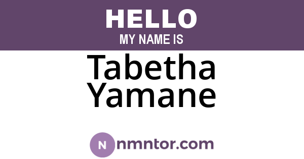 Tabetha Yamane