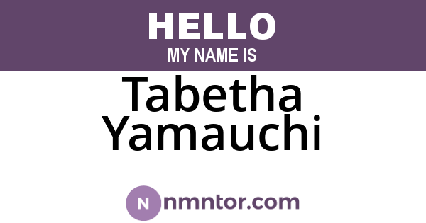 Tabetha Yamauchi