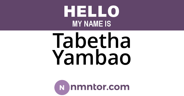 Tabetha Yambao