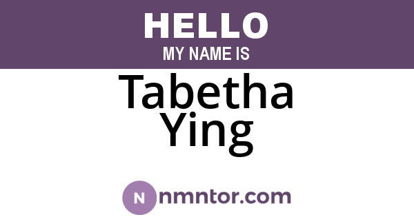 Tabetha Ying