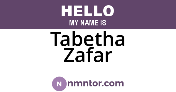 Tabetha Zafar