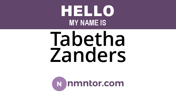 Tabetha Zanders