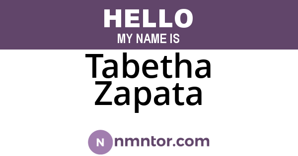 Tabetha Zapata