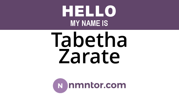 Tabetha Zarate