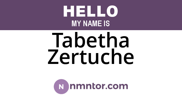 Tabetha Zertuche