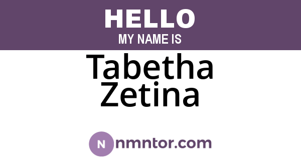 Tabetha Zetina