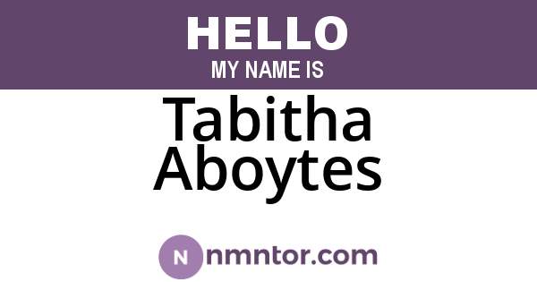 Tabitha Aboytes