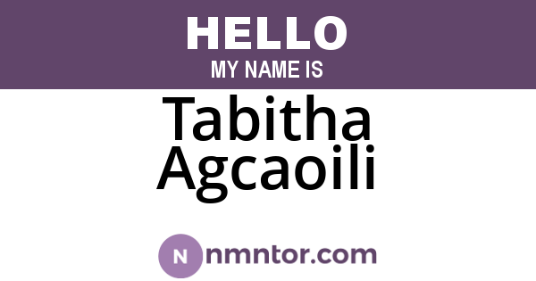 Tabitha Agcaoili