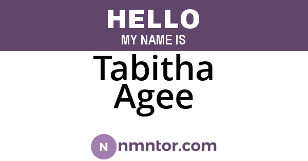 Tabitha Agee