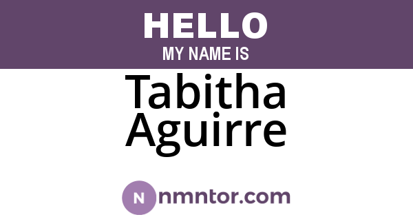 Tabitha Aguirre