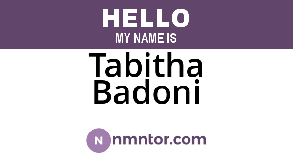 Tabitha Badoni